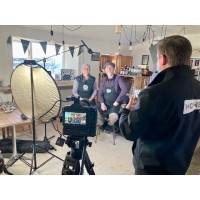 Guest speakers, Teesdale Cheesemakers being filmed on location